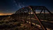 Gillespie Dam Bridge at night